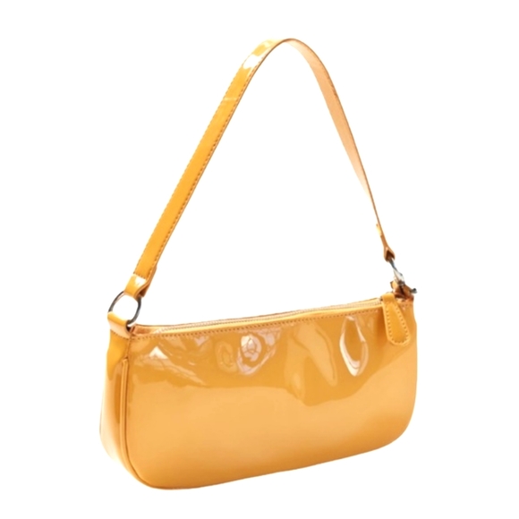 Urban Outfitters - Yellow Patent Baguette Purse - Picture 1 of 8